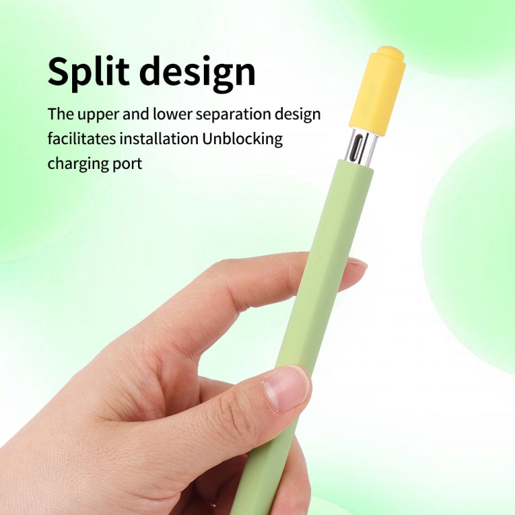 For Apple Pencil (USB-C) Double Cap Contrasting Color Silicone Protective Case(Black) - Pencil Accessories by PMC Jewellery | Online Shopping South Africa | PMC Jewellery | Buy Now Pay Later Mobicred