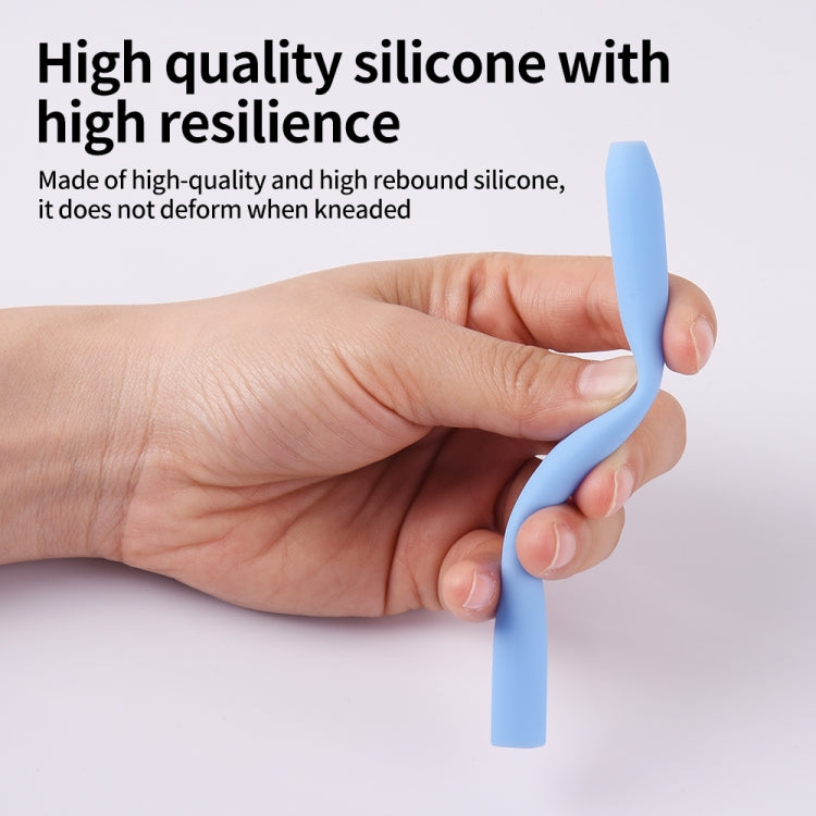 For Apple Pencil (USB-C) Double Cap Contrasting Color Silicone Protective Case(Sky Blue) - Pencil Accessories by PMC Jewellery | Online Shopping South Africa | PMC Jewellery | Buy Now Pay Later Mobicred