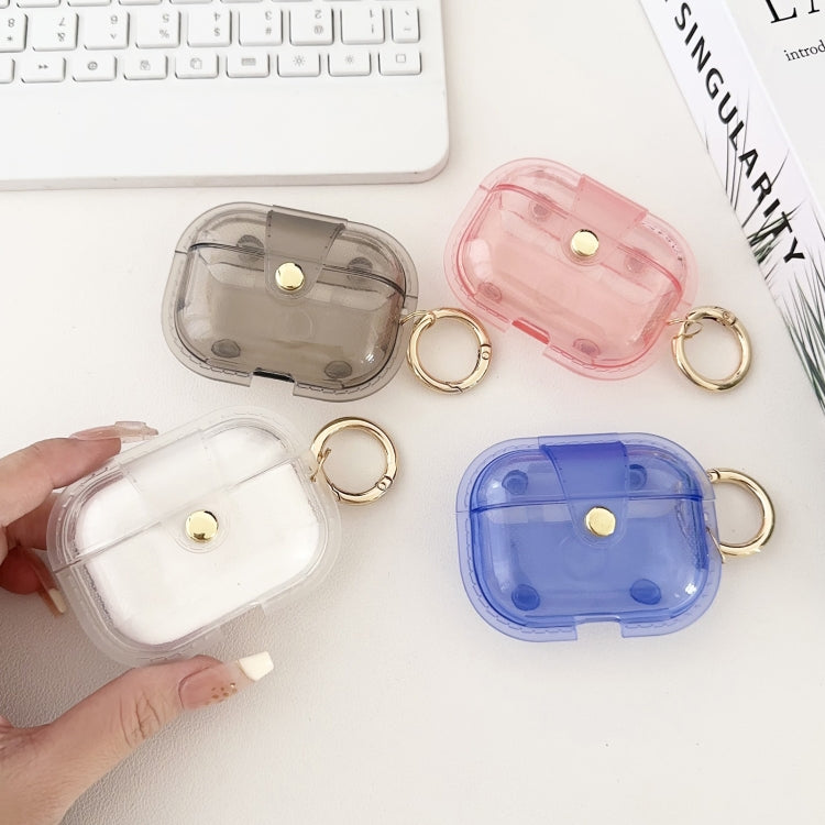 For AirPods Pro 2  Magnetic Clear Armor TPU TWS Earphone Case(Blue) - For AirPods Pro 2 by PMC Jewellery | Online Shopping South Africa | PMC Jewellery | Buy Now Pay Later Mobicred