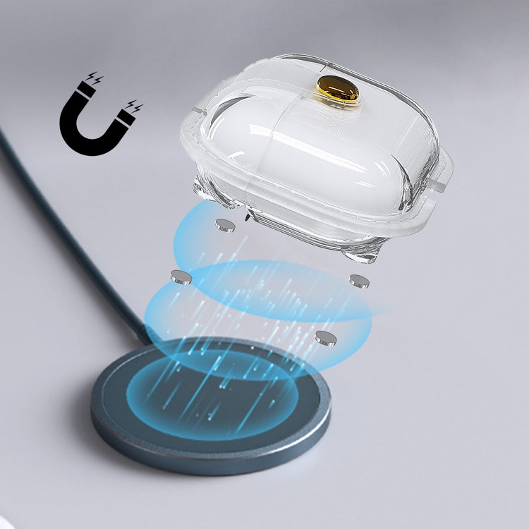 For AirPods Pro 2  Magnetic Clear Armor TPU TWS Earphone Case(Blue) - For AirPods Pro 2 by PMC Jewellery | Online Shopping South Africa | PMC Jewellery | Buy Now Pay Later Mobicred