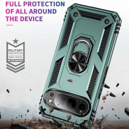 For Google Pixel 9 Shockproof TPU + PC Phone Case with Holder(Dark Green) - Google Cases by PMC Jewellery | Online Shopping South Africa | PMC Jewellery | Buy Now Pay Later Mobicred