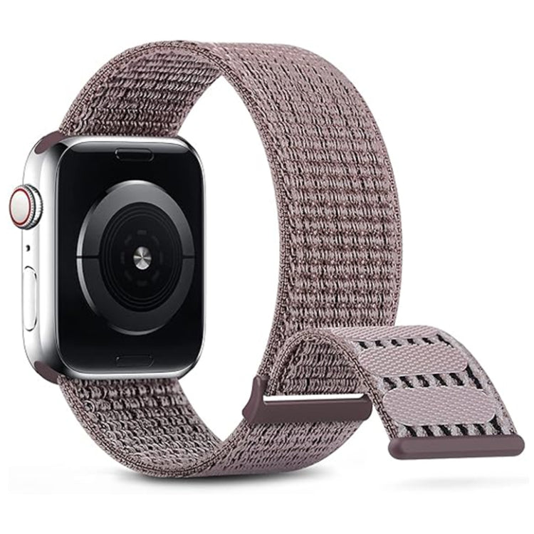 For Apple Watch Series 5 40mm Dual Hook and Loop Nylon Watch Band(Smoke Purple) - Watch Bands by PMC TechLife | Online Shopping South Africa | PMC TechLife