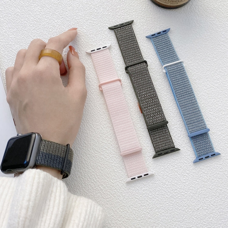 For Apple Watch Series 7 41mm Dual Hook and Loop Nylon Watch Band(Rainbow) - Watch Bands by PMC TechLife | Online Shopping South Africa | PMC TechLife