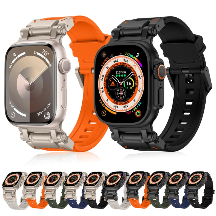 For Apple Watch 42mm Explorer TPU Watch Band(Black Blue) - free shipping - PMC TechLife - Order now!