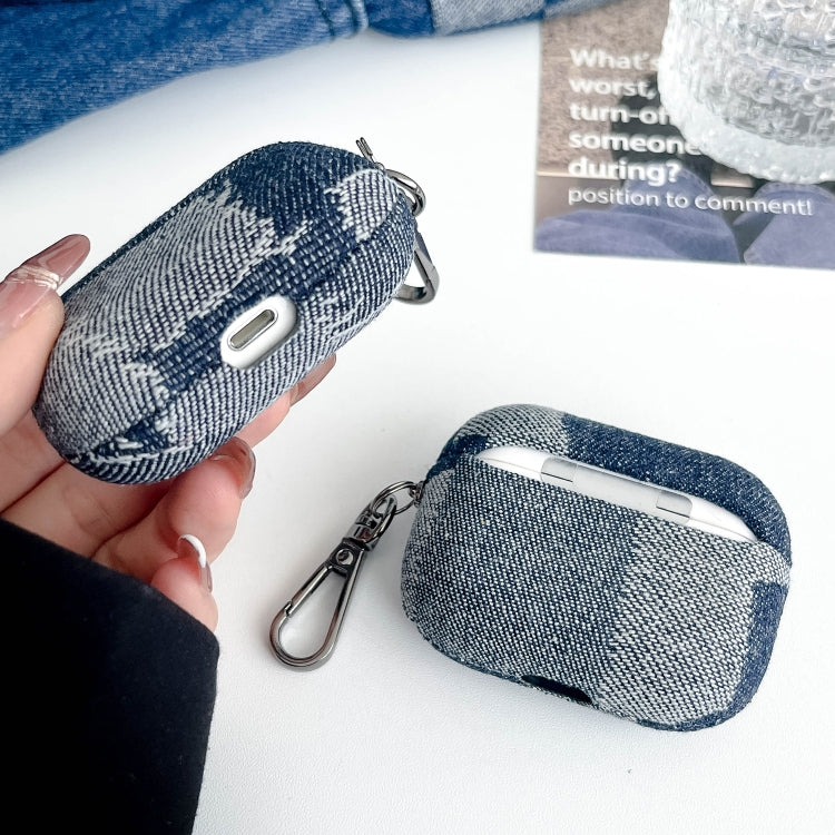 For AirPods 3 Stitching Denim Cloth Bluetooth Earphone Protective Case(Dark Color Lightning) - For AirPods 3 by PMC Jewellery | Online Shopping South Africa | PMC Jewellery | Buy Now Pay Later Mobicred