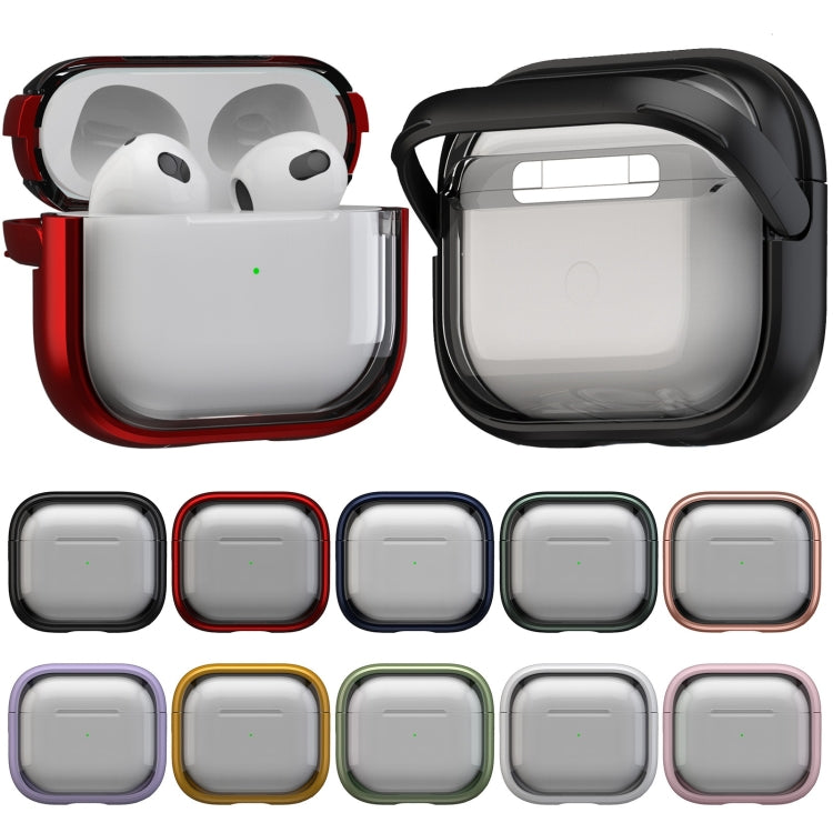 For AirPods 3 TPU Hybrid PC Case with Holder(Rose Gold) - For AirPods 3 by PMC Jewellery | Online Shopping South Africa | PMC Jewellery | Buy Now Pay Later Mobicred
