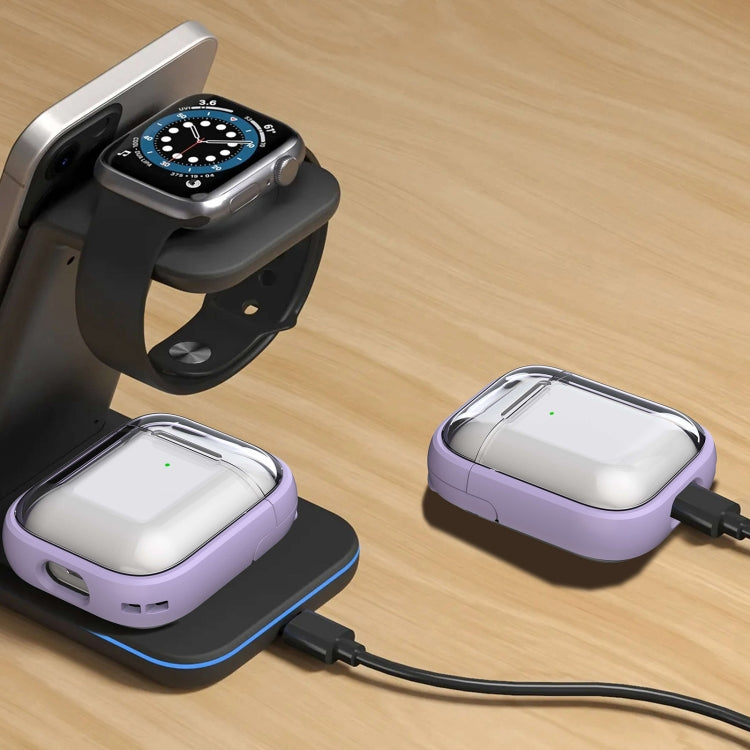 For AirPods 3 TPU Hybrid PC Case with Holder(Tansparent) - For AirPods 3 by PMC Jewellery | Online Shopping South Africa | PMC Jewellery | Buy Now Pay Later Mobicred