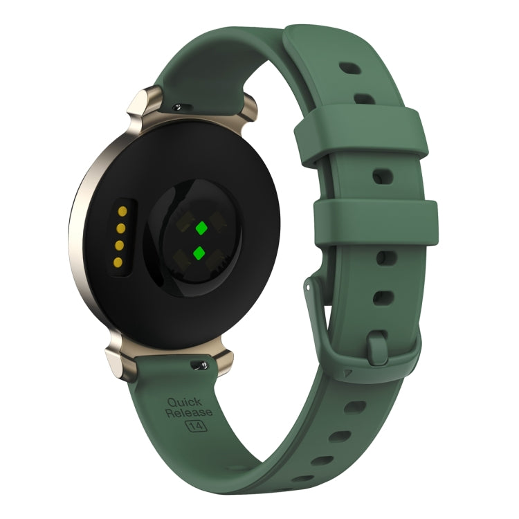 For Garmin Lily 2 Silicone Watch Band Wristband(Dark Green) - Watch Bands by PMC TechLife | Online Shopping South Africa | PMC TechLife
