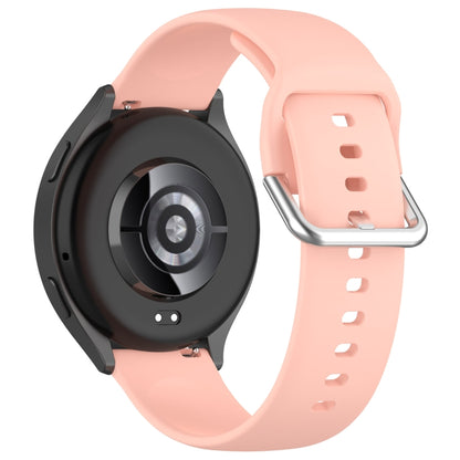 For Xiaomi Watch 2 Solid Color Metal Silver Buckle Silicone Watch Band, Size: S(Light Pink) - Watch Bands by PMC Jewellery | Online Shopping South Africa | PMC Jewellery