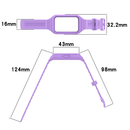 For Samsung Galaxy Fit 3 Solid Color Integrated TPU Watch Band(Light Pink) - Watch Bands by PMC Jewellery | Online Shopping South Africa | PMC Jewellery