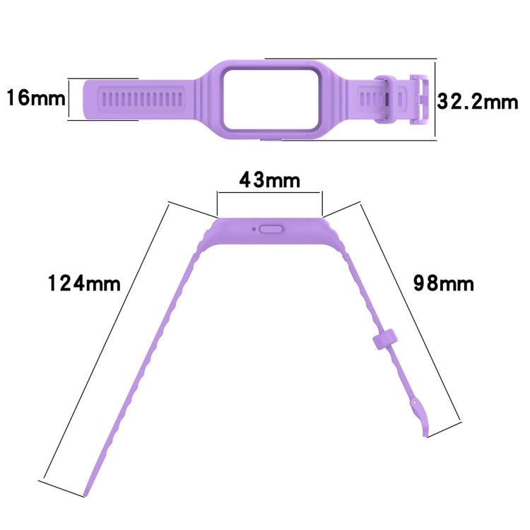 For Samsung Galaxy Fit 3 Solid Color Integrated TPU Watch Band(Midnight Blue) - Watch Bands by PMC TechLife | Online Shopping South Africa | PMC TechLife