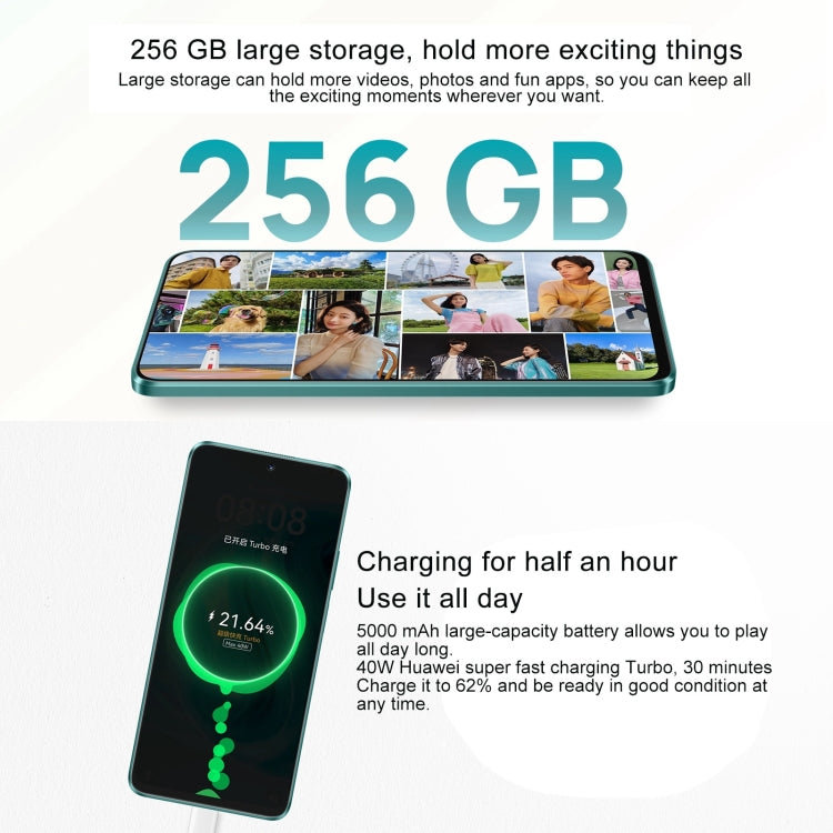 Hi Enjoy 70 Pro 5G, 8GB+256GB, Side Fingerprint Identification, 6.7 inch HarmonyOS 4.0 Dimensity 700 Octa Core 2.2GHz, Network: 5G, OTG, Not Support Google Play(Green) - Huawei Mate & P by Huawei | Online Shopping South Africa | PMC Jewellery