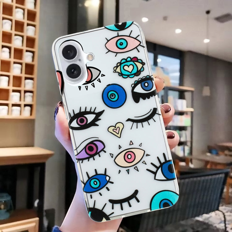For iPhone 16 Plus Colorful Painting Pattern TPU Phone Case(Eye Monster) - iPhone 16 Plus Cases by PMC TechLife | Online Shopping South Africa | PMC TechLife | Buy Now Pay Later Mobicred