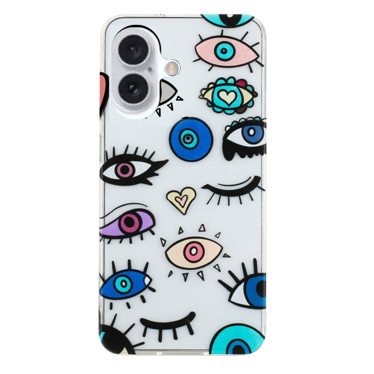 For iPhone 16 Colorful Painting Pattern TPU Phone Case(Eye Monster) - iPhone 16 Cases by PMC Jewellery | Online Shopping South Africa | PMC Jewellery | Buy Now Pay Later Mobicred