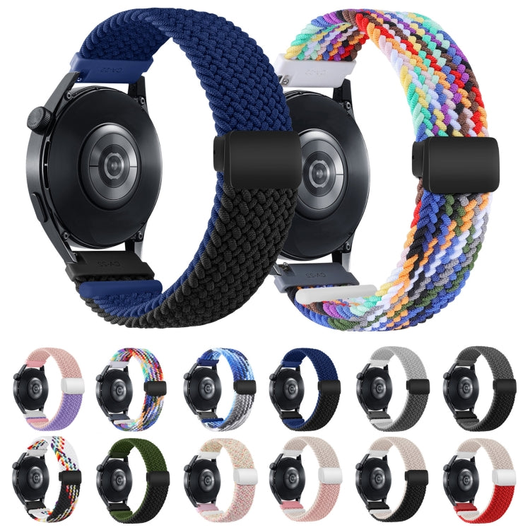 20mm Two-color Magnetic Braided Nylon Watch Band(Starlight Red) - 20mm Bands by PMC TechLife | Online Shopping South Africa | PMC TechLife