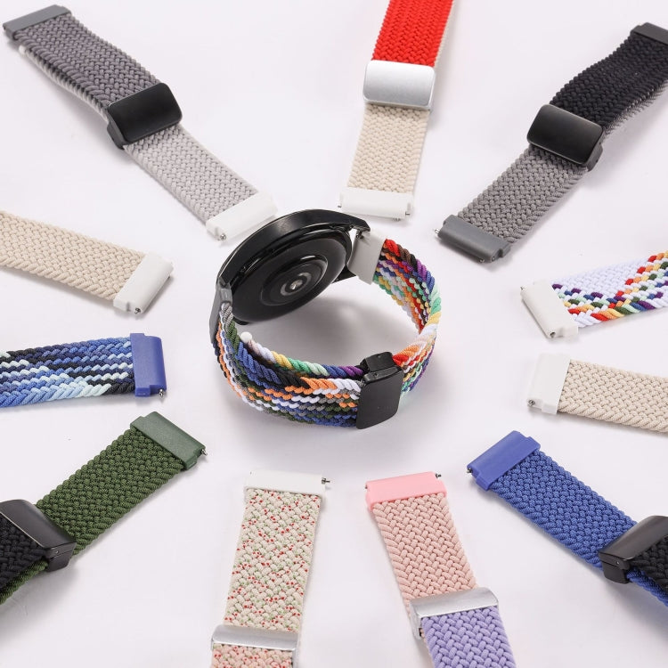 18mm Two-color Magnetic Braided Nylon Watch Band(Space Grey Black) - 18mm Bands by PMC TechLife | Online Shopping South Africa | PMC TechLife | Buy Now Pay Later Mobicred