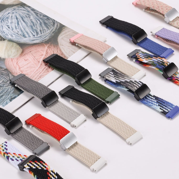 20mm Two-color Magnetic Braided Nylon Watch Band(Blue Black) - 20mm Bands by PMC TechLife | Online Shopping South Africa | PMC TechLife