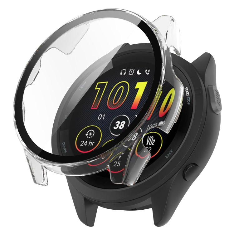 For Garmin Forerunner 165 / 165 Music PC + Tempered Film Integrated Watch Protective Case(Transparent) - Watch Cases by PMC Jewellery | Online Shopping South Africa | PMC Jewellery