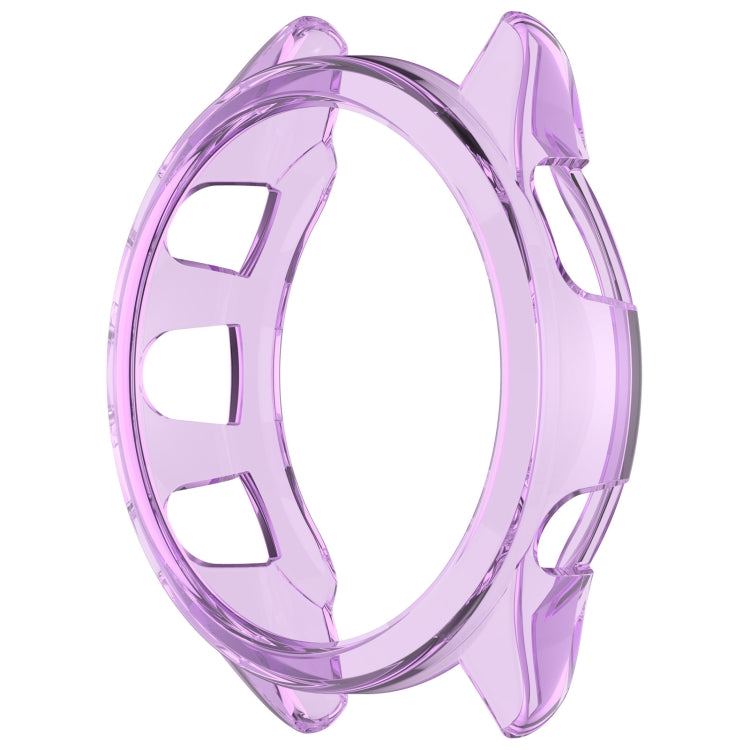 For Garmin Forerunner 165 / 165 Music Half Pack Hollow TPU Watch Protective Case(Transparent Purple) - Watch Cases by PMC Jewellery | Online Shopping South Africa | PMC Jewellery