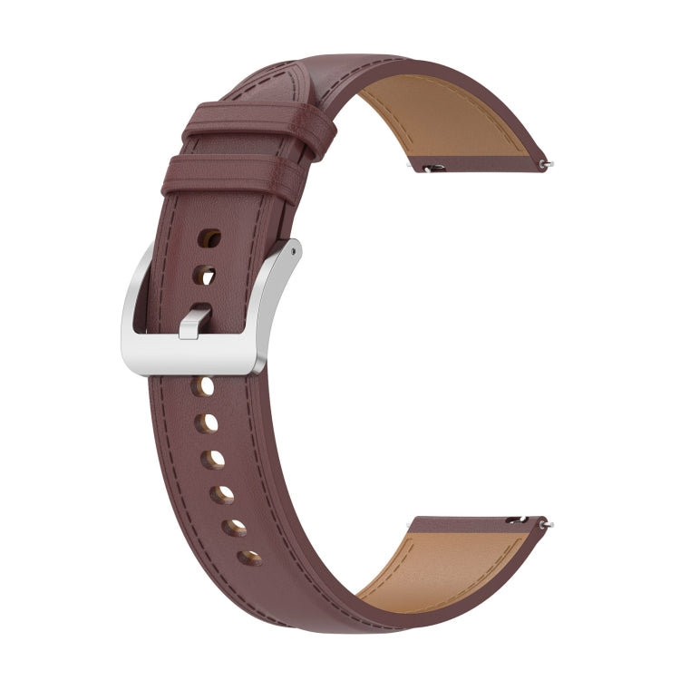 For Xiaomi Watch 2 22mm Genuine Leather Watch Band(Dark Brown) - Watch Bands by PMC Jewellery | Online Shopping South Africa | PMC Jewellery