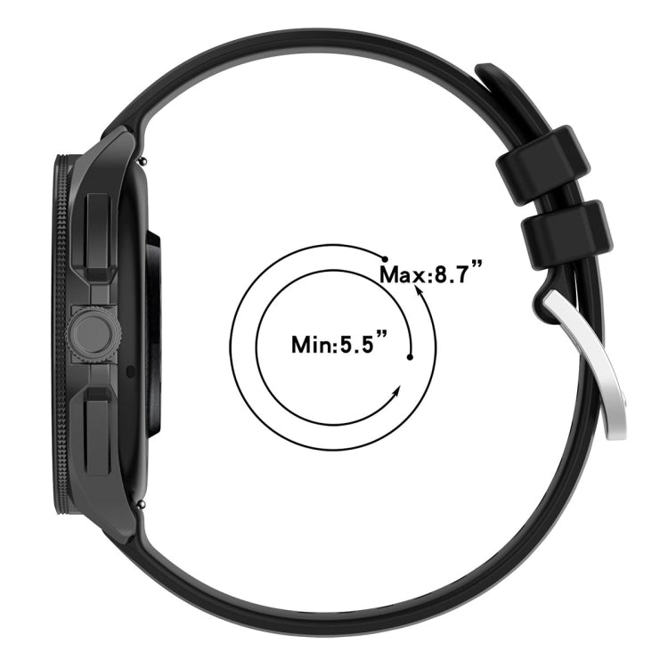 For Xiaomi Watch 2 Liquid Glossy Silver Buckle Silicone Watch Band(Dark Grey) - Watch Bands by PMC TechLife | Online Shopping South Africa | PMC TechLife