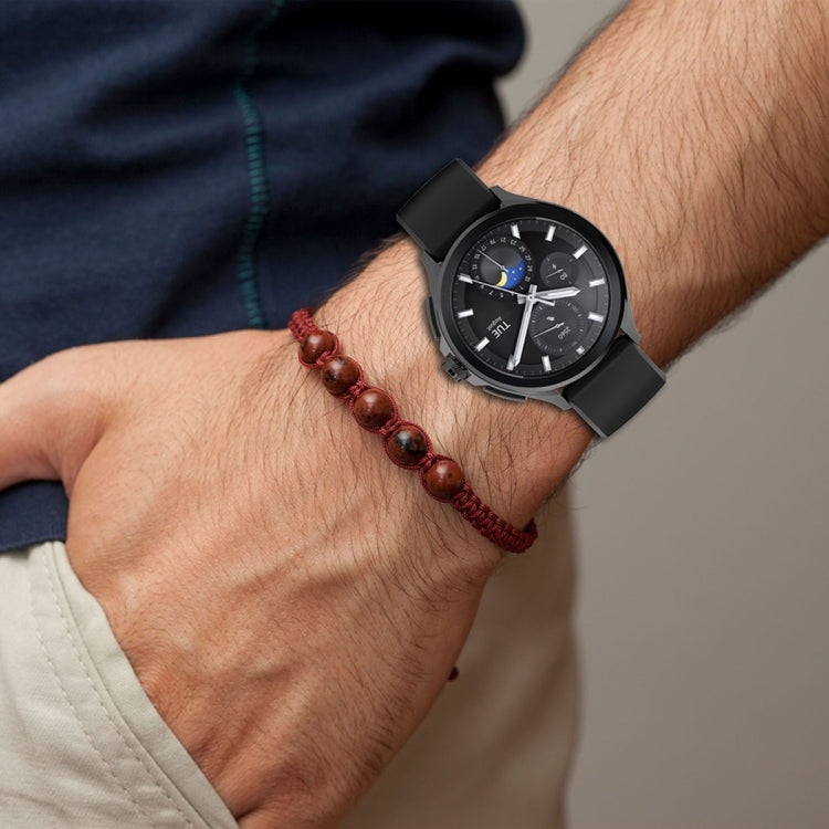 For Xiaomi Watch 2 Liquid Glossy Silver Buckle Silicone Watch Band(Orange) - Watch Bands by PMC TechLife | Online Shopping South Africa | PMC TechLife