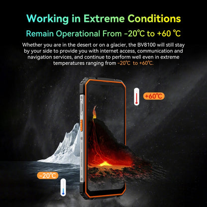 Blackview BV8100 Rugged Phone, 8GB+256GB, 6.5 inch Android 14 MediaTek Helio G99 Octa Core up to 2.2GHz, Network: 4G, NFC, OTG(Black) - Blackview by Blackview | Online Shopping South Africa | PMC Jewellery | Buy Now Pay Later Mobicred