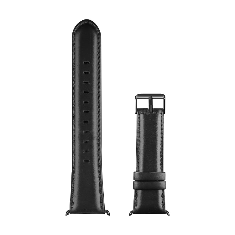 For Apple Watch 42mm DUX DUCIS Business Genuine Leather Watch Strap(Black) - Watch Bands by DUX DUCIS | Online Shopping South Africa | PMC TechLife | Buy Now Pay Later Mobicred