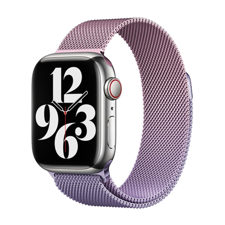 For Apple Watch Series 2 42mm Milan Gradient Loop Magnetic Buckle Watch Band(Pink Lavender) - Watch Bands by PMC TechLife | Online Shopping South Africa | PMC TechLife