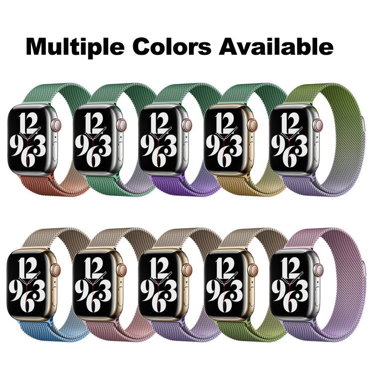 For Apple Watch Series 9 45mm Milan Gradient Loop Magnetic Buckle Watch Band(Light Violet) - Watch Bands by PMC TechLife | Online Shopping South Africa | PMC TechLife