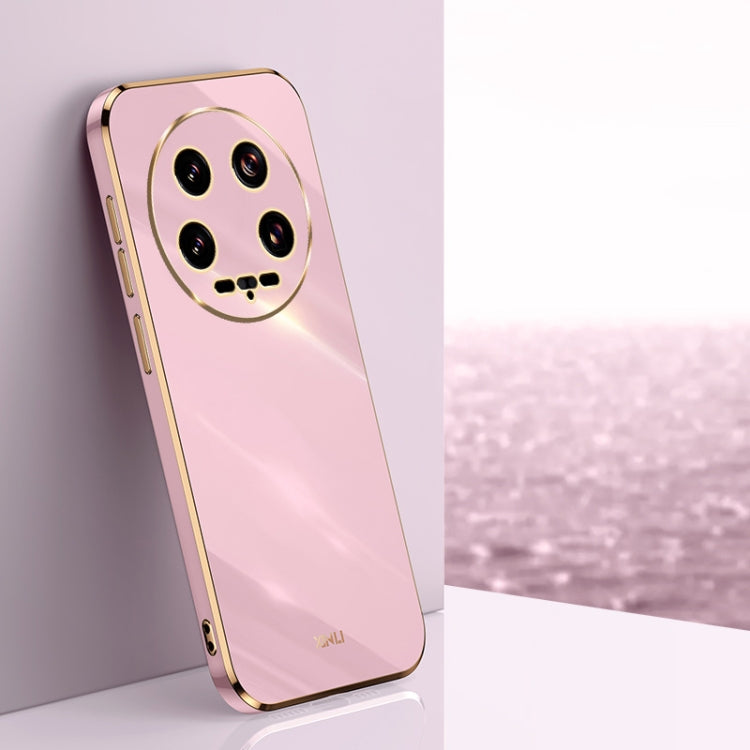 For Xiaomi 14 Ultra 5G XINLI Straight Edge 6D Electroplate TPU Phone Case(Cherry Purple) - 14 Ultra Cases by XINLI | Online Shopping South Africa | PMC Jewellery | Buy Now Pay Later Mobicred