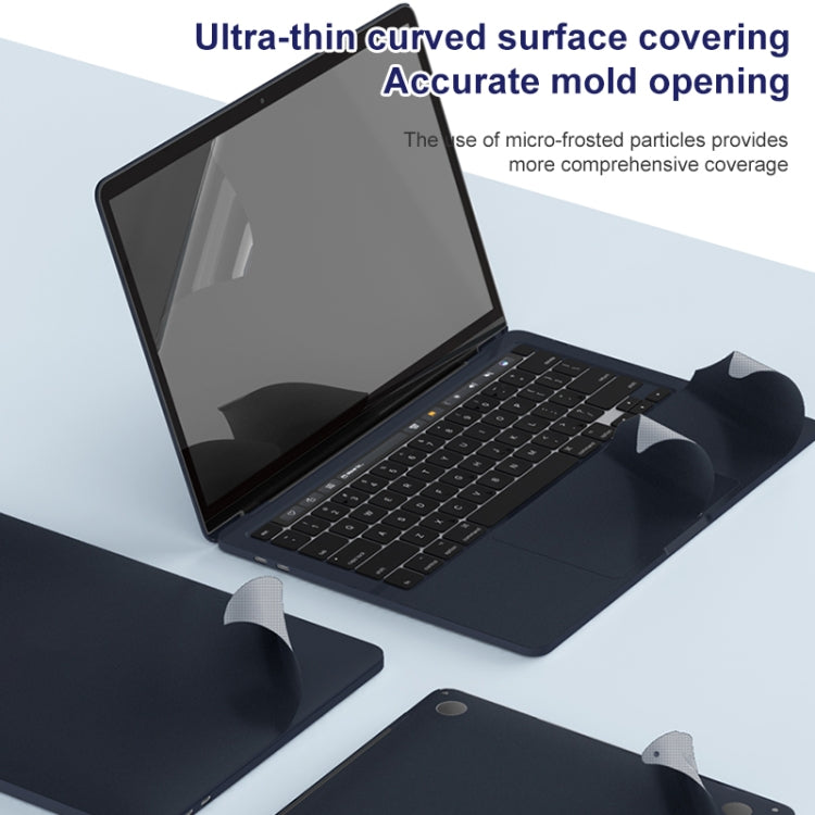 For MacBook Air 13.6 inch A2681 2022 ZGA 5 in 1 Laptop All-round Protective Film(Grey) - Skin Sticker by ZGA | Online Shopping South Africa | PMC Jewellery | Buy Now Pay Later Mobicred