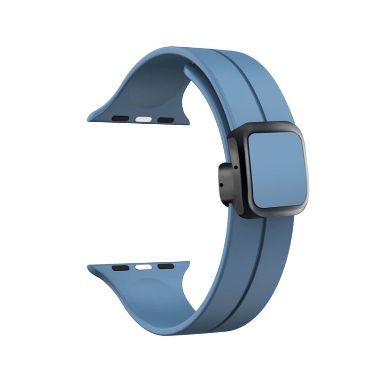 For Apple Watch SE 40mm Magnetic Square Buckle Silicone Watch Band(Blue) - free shipping - PMC TechLife - Order now!