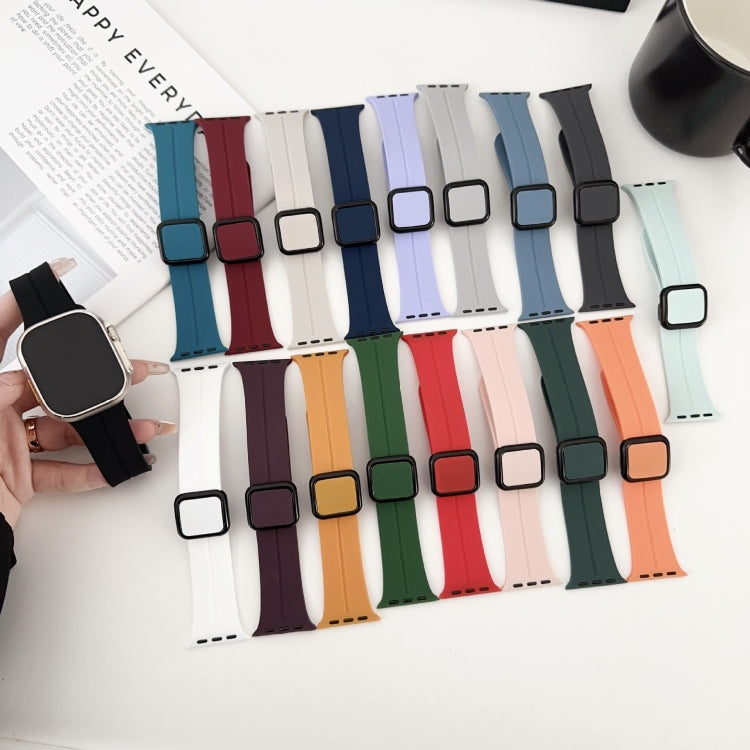 For Apple Watch SE 40mm Magnetic Square Buckle Silicone Watch Band(White) - free shipping - PMC TechLife - Order now!