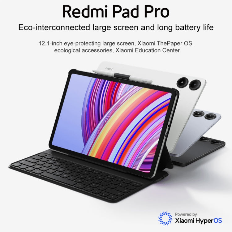 Xiaomi Redmi Pad Pro 12.1 inch Tablet PC, 8GB+128GB, HyperOS Qualcomm Snapdragon 7s Gen2 Octa Core, 10000mAh Battery(Dark Grey) - Other by Xiaomi | Online Shopping South Africa | PMC Jewellery | Buy Now Pay Later Mobicred