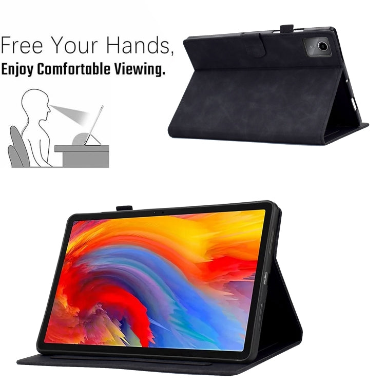 For Lenovo Tab M11 / Xiaoxin Pad 11 2024 Smile Embossed Smart Leather Tablet Case(Black) - Lenovo by PMC Jewellery | Online Shopping South Africa | PMC Jewellery | Buy Now Pay Later Mobicred