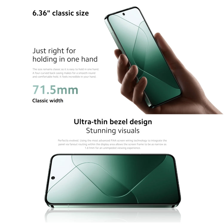 [HK Warehouse] Xiaomi 14 5G Global, 12GB+512GB, 6.36 inch Xiaomi HyperOS Snapdragon 8 Gen 3 Octa Core 3.3GHz, Network: 5G(Green) - Xiaomi Redmi by Xiaomi | Online Shopping South Africa | PMC Jewellery