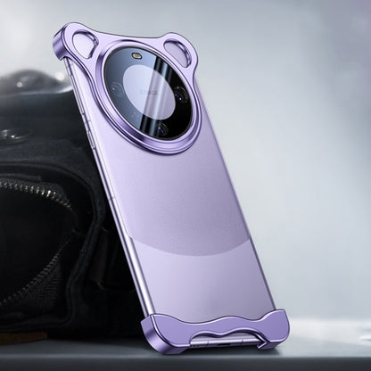 For Huawei Mate 60 Pro+ Frameless Metal Corner Pad Phone Case with Lens Film(Purple) - Huawei Cases by PMC Jewellery | Online Shopping South Africa | PMC Jewellery | Buy Now Pay Later Mobicred