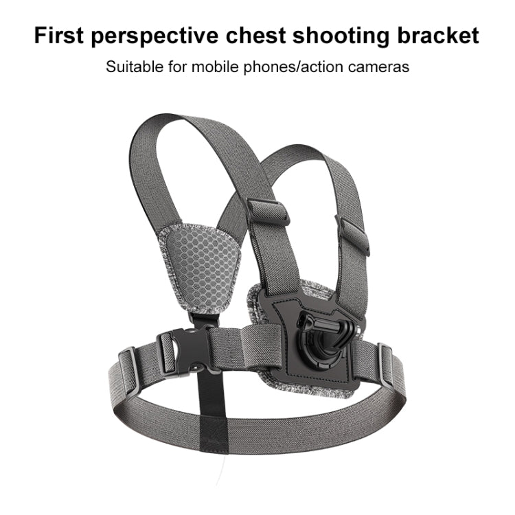 3 in 1 Adjustable Body Mount Belt Chest Strap with Mount & Screw(Grey) - Chest Belt by RUIGPRO | Online Shopping South Africa | PMC Jewellery | Buy Now Pay Later Mobicred