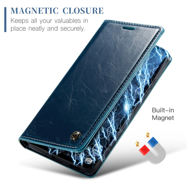 For Xiaomi Redmi Note 13 4G CaseMe 003 Crazy Horse Texture Flip Leather Phone Case(Blue Green) - Xiaomi Cases by CaseMe | Online Shopping South Africa | PMC Jewellery | Buy Now Pay Later Mobicred