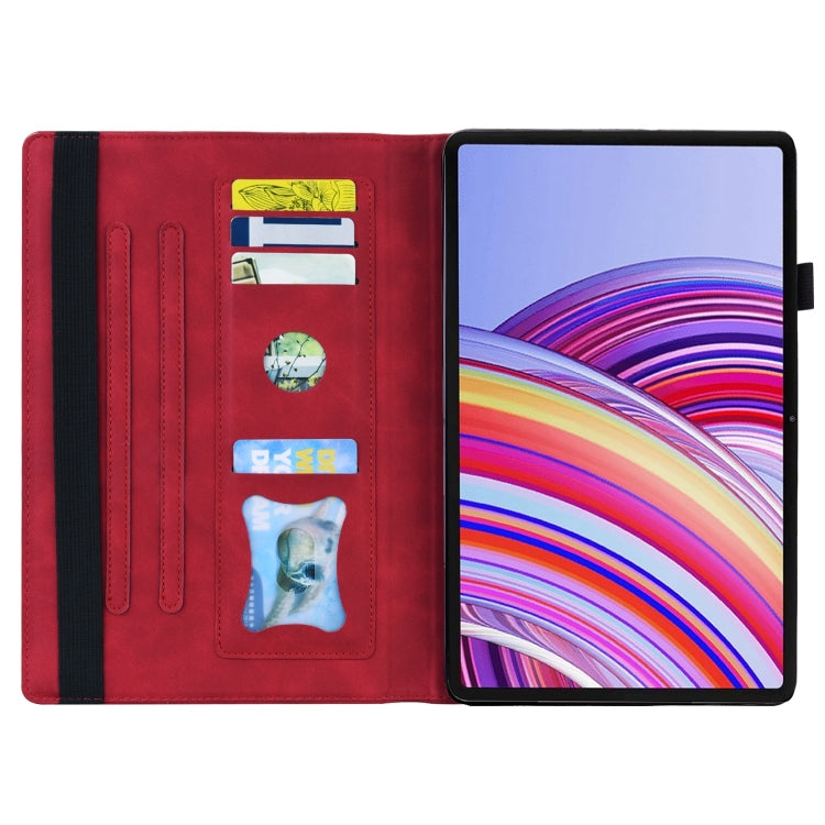 For Xiaomi Redmi Pad Pro 12.1 Splicing Shockproof Leather Tablet Case(Red) - More Tablet Cases by PMC Jewellery | Online Shopping South Africa | PMC Jewellery | Buy Now Pay Later Mobicred