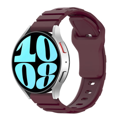 18mm Armor Silicone Watch Band(Wine Red) - 20mm Bands by PMC Jewellery | Online Shopping South Africa | PMC Jewellery