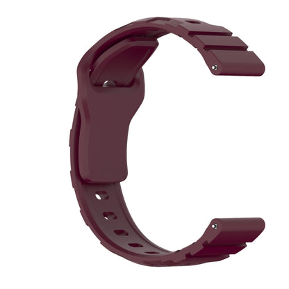 18mm Armor Silicone Watch Band(Wine Red) - 20mm Bands by PMC Jewellery | Online Shopping South Africa | PMC Jewellery