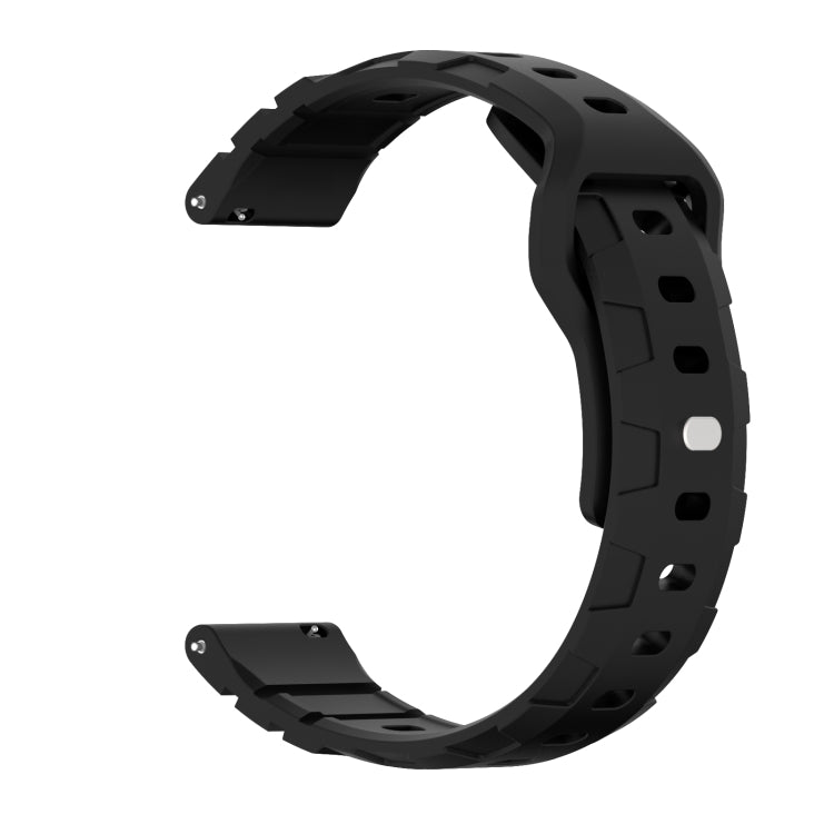 22mm Armor Silicone Watch Band(Black) - 22mm Bands by PMC TechLife | Online Shopping South Africa | PMC TechLife