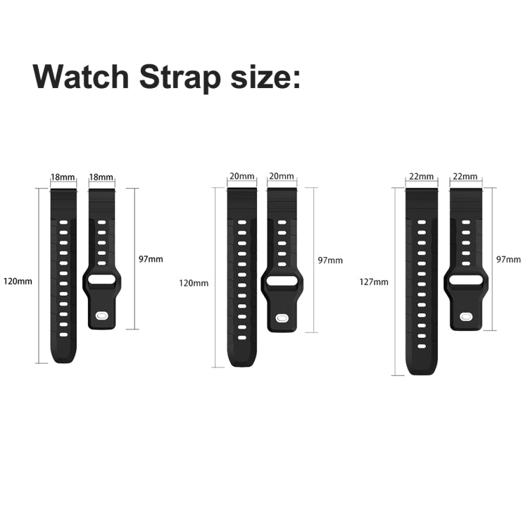 18mm Armor Silicone Watch Band(Dark Purple) - 18mm Bands by PMC TechLife | Online Shopping South Africa | PMC TechLife | Buy Now Pay Later Mobicred