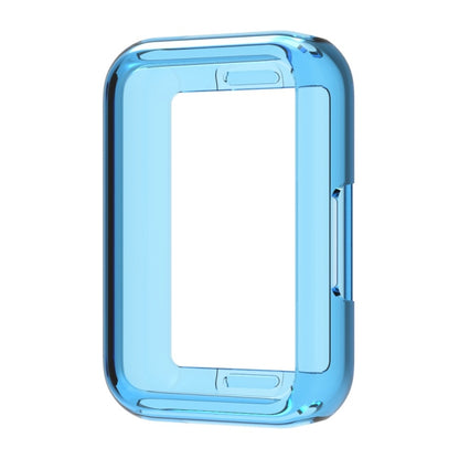 For Samsung Galaxy Fit 3 Half Pack Hollow TPU Watch Protective Case(Transparent Blue) - Watch Cases by PMC Jewellery | Online Shopping South Africa | PMC Jewellery