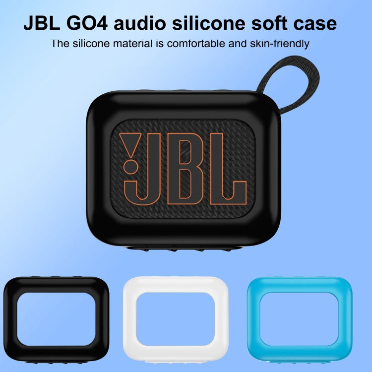 For JBL Go 4 Wireless Bluetooth Speaker Silicone Protective Case(Black) - Protective Case by PMC Jewellery | Online Shopping South Africa | PMC Jewellery