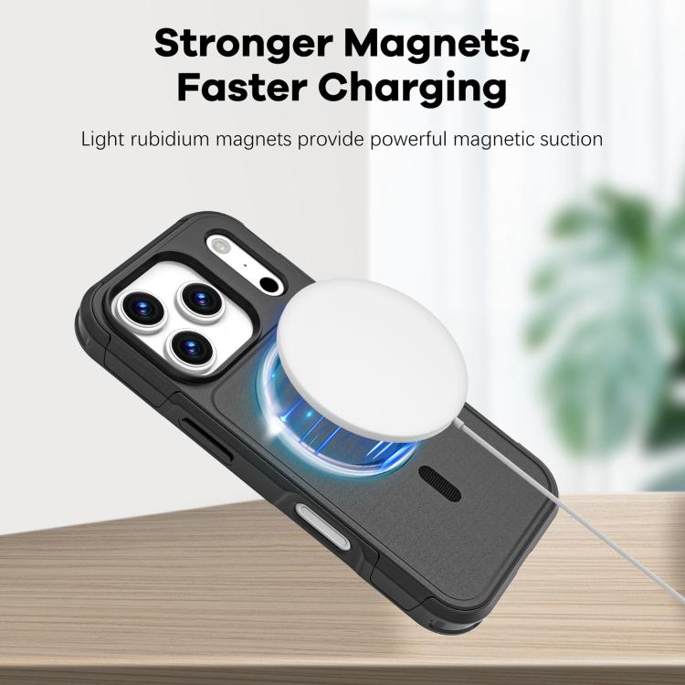 For iPhone 17 Pro RedPepper Armor Magsafe PC Hybrid TPU Phone Case(Black) - iPhone 17 Pro Cases by RedPepper | Online Shopping South Africa | PMC TechLife | Buy Now Pay Later Mobicred