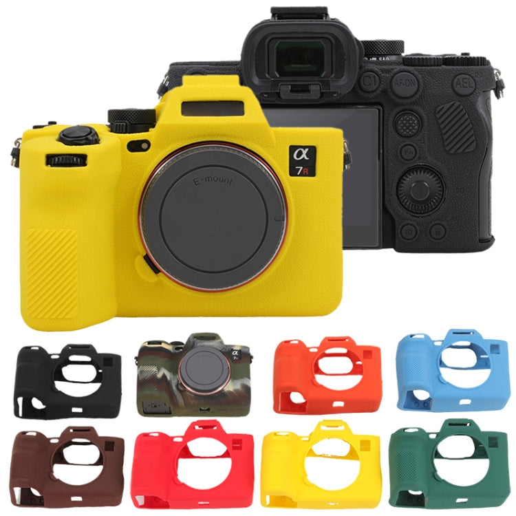 For Sony ILCE7RM5 / A7R5 Litchi Texture Soft Silicone Protective Case(Orange) - Protective Case by PMC TechLife | Online Shopping South Africa | PMC TechLife | Buy Now Pay Later Mobicred