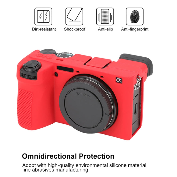 For Sony ILCE-6700 / A6700 Glossy Soft Silicone Protective Case(Red) - Protective Case by PMC TechLife | Online Shopping South Africa | PMC TechLife | Buy Now Pay Later Mobicred